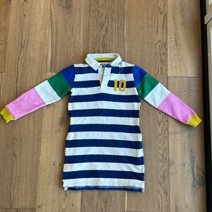 SOLD! Mini Boden Casual Rugby Dress with Pockets, Size 8-9 Girls